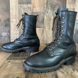 Whites Handmade H7806 Logger Packer Plain Toe Work Boots Mens 10.5 D